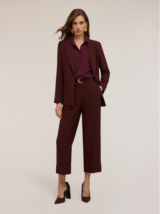 Motivi Motivi Spodnie materiałowe P044Q004242N022 Brązowy Regular Fit