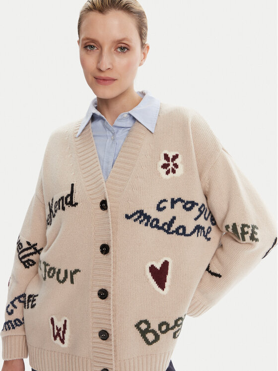 Weekend Max Mara Weekend Max Mara Кардиган Belgio 2525346082 Бежевий Relaxed Fit