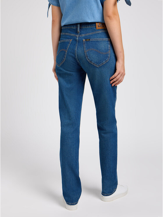 Lee Lee Jeansy MARION STRAIGHT Niebieski Regular Fit