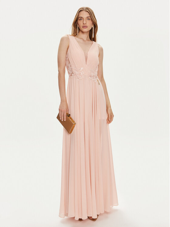 Fracomina Fracomina Abendkleid FQ24SD3027W41201 Rosa Slim Fit