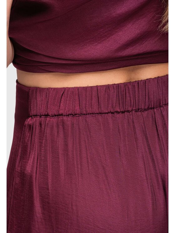 Ombre Ombre Spodnie materiałowe OW-PA-E0012 Fioletowy Relaxed Fit