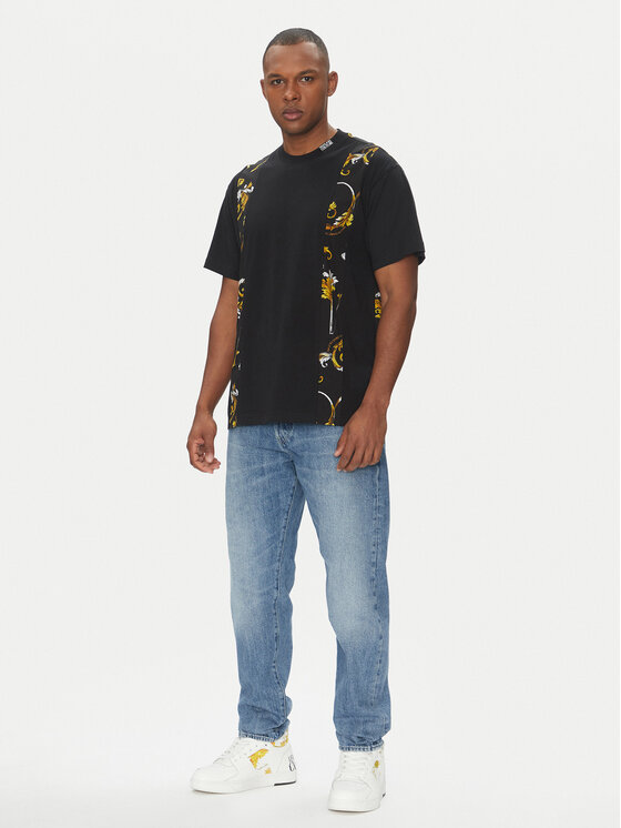 Versace Jeans Couture Versace Jeans Couture Tričko 78GAH615 Čierna Regular Fit