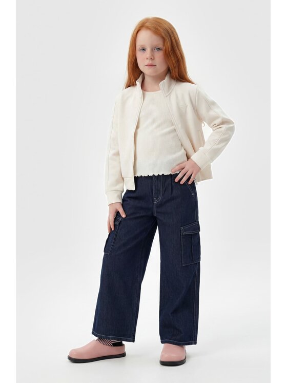 Guess Kids Guess Kids Spodnie materiałowe 183815 Niebieski Regular Fit