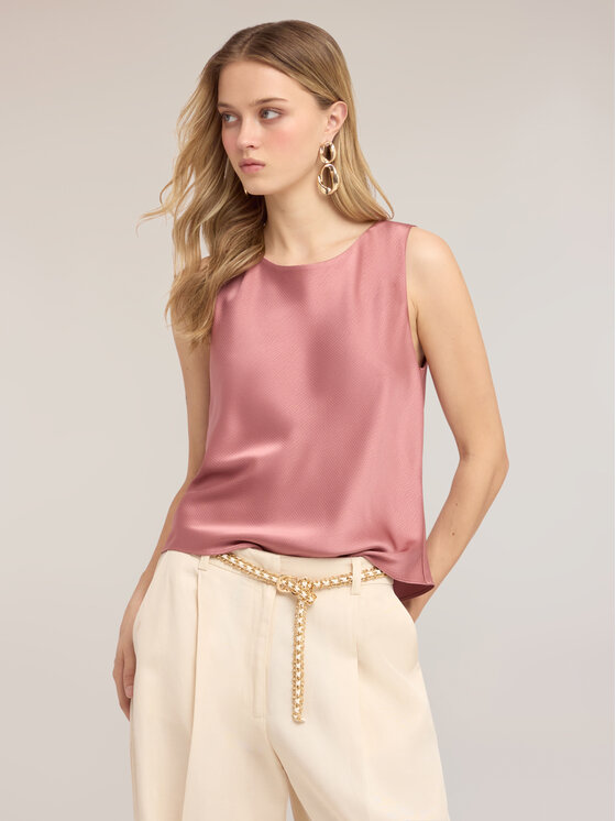 Motivi Motivi Top D065Q000576N006 Różowy Regular Fit