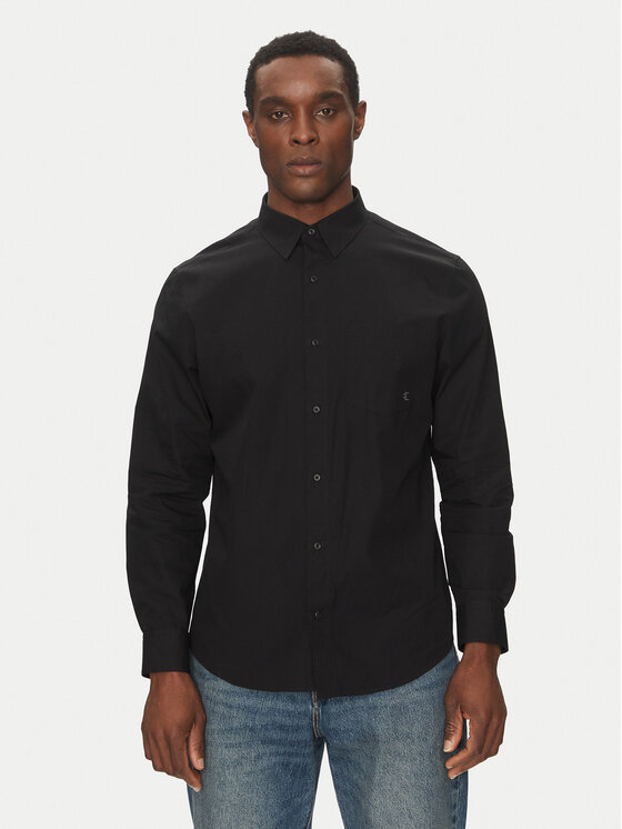 Calvin Klein Jeans Košeľa LV040QM160 Čierna Regular Fit