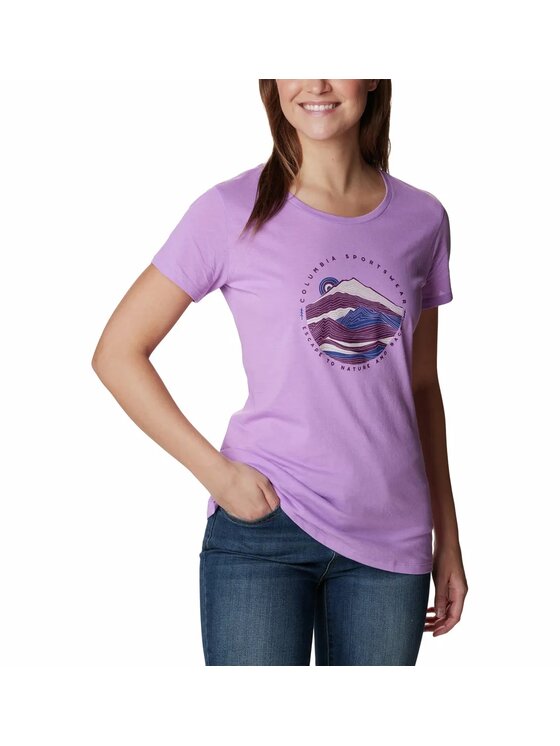 Columbia Columbia T-Shirt 193459 Fioletowy Regular Fit