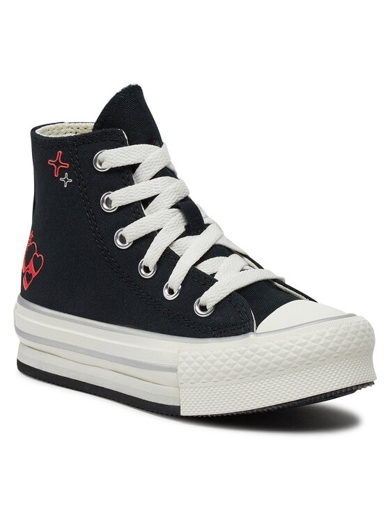 Converse Sneakers aus Stoff Chuck Taylor All Star Eva Lift A09122C Schwarz Modivo