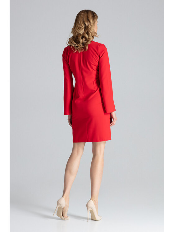 FIGL FIGL Každodenní šaty M550 Červená Regular Fit