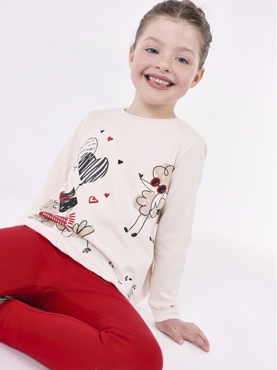 Mayoral Mayoral Set Sweatshirt und 2er-Pack Leggings 4.794 Rot Regular Fit