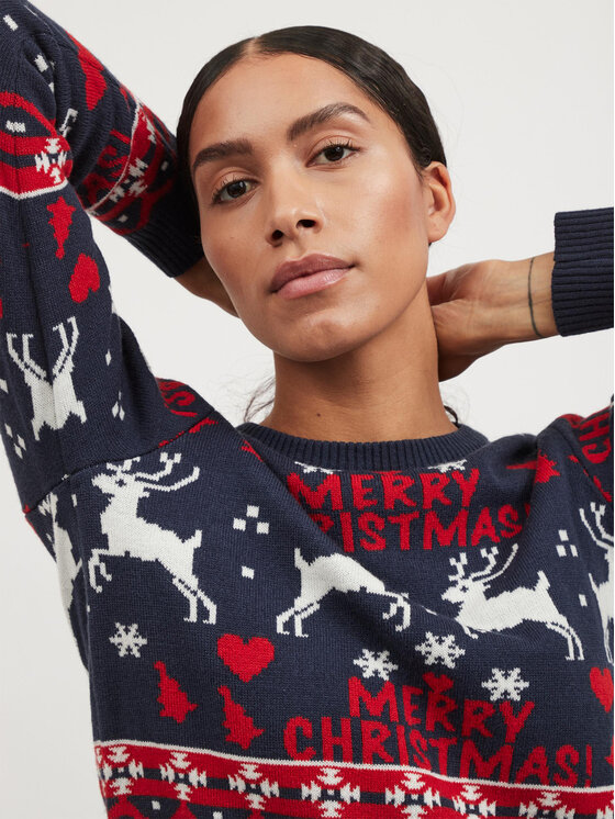 Vila Vila Pullover Anna 14071994 Dunkelblau Regular Fit
