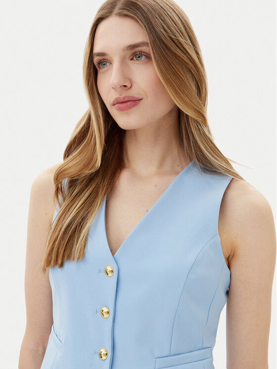 Maryley Maryley Vestă elegantă 25EB128/43MA Albastru celest Regular Fit