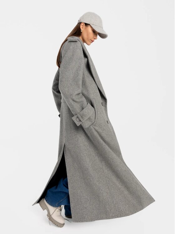 MANDRAGORA MANDRAGORA Cappotto di lana Marove Grigio Slim Fit