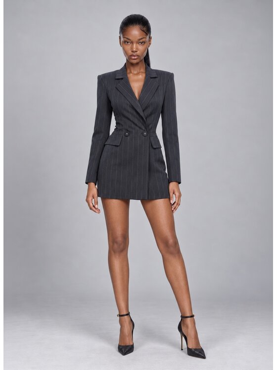 Love Saints Love Saints Marynarka L26WF-3Z-K04 Szary Slim Fit