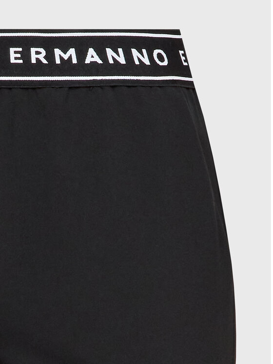 Ermanno Firenze Ermanno Firenze Spodnie materiałowe D42EP042E47 Czarny Regular Fit