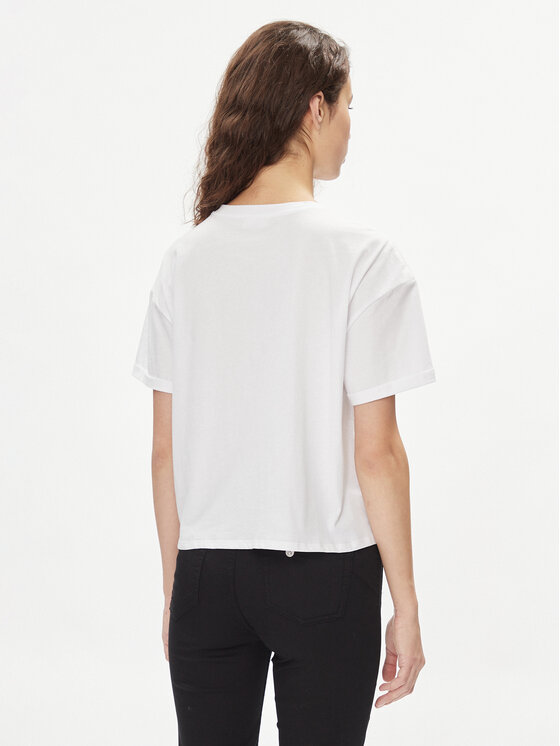 Liu Jo Liu Jo Tričko MA4326 J5904 Biela Relaxed Fit