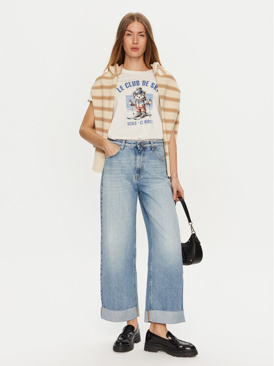 ViCOLO ViCOLO T-särk RS0055 Valge Regular Fit