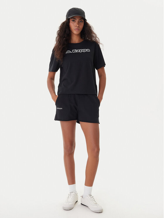 Kappa Kappa Szorty sportowe Fefra 351K2RW Czarny Regular Fit