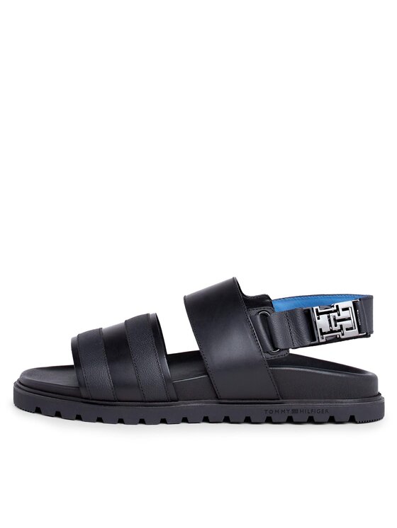Tommy Hilfiger Tommy Hilfiger Sandále Elevated Th Buckle Lth Sandal FM0FM05007 Čierna