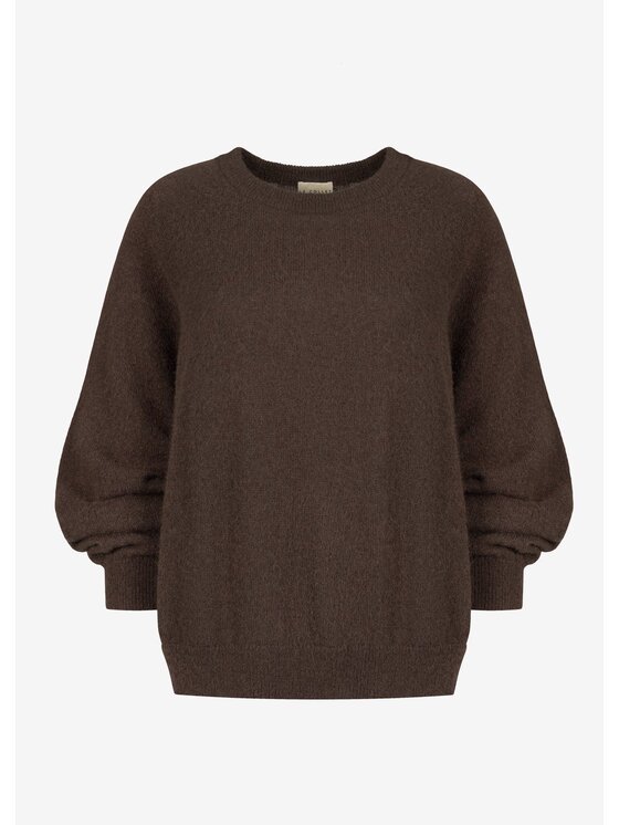 Le Collet Le Collet Sweter AVILA Brązowy Oversize