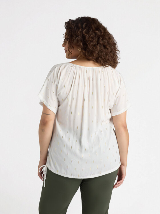 Fiorella Rubino Fiorella Rubino Bluzka 2518L000645N011 Biały Regular Fit