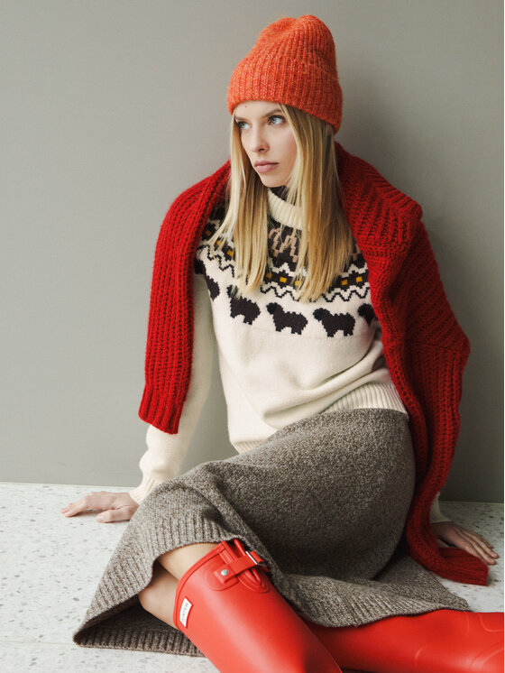 Hunter Hunter Светр Ashie HARW0074251 Бежевий Regular Fit