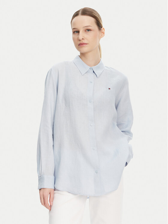 Tommy Hilfiger Tommy Hilfiger Košile WW0WW44679 Světle modrá Regular Fit