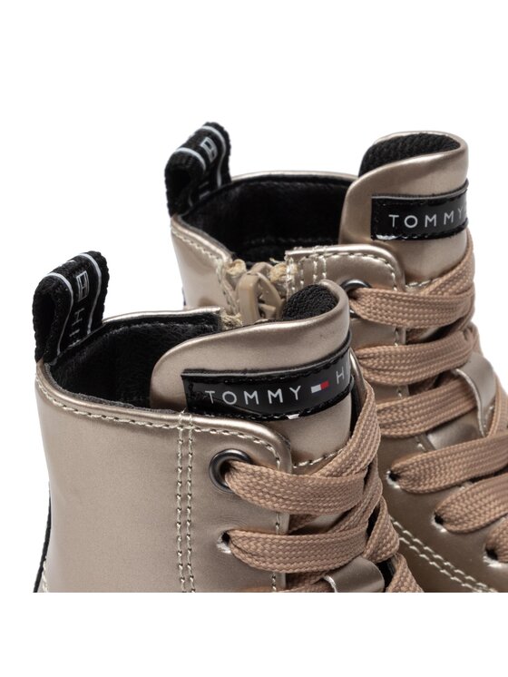 Tommy Hilfiger Tommy Hilfiger Trapery Lace-Up Bootie Platinum T1A5-32373-1483 M Złoty