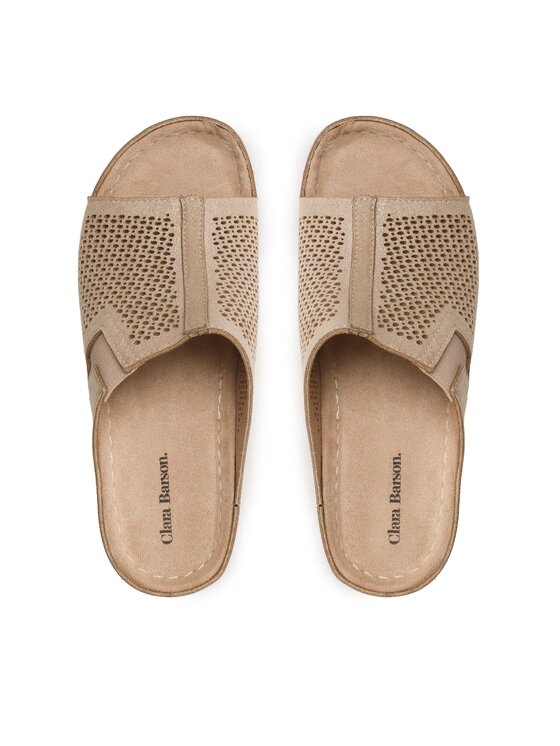 Clara Barson Clara Barson Pantoletten WS170-05 Beige