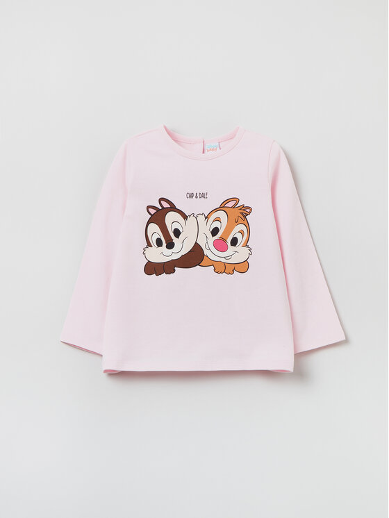 OVS Blūze Chip & Dale 1625506 Rozā Regular Fit