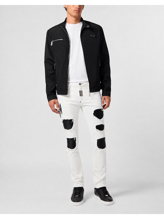 PHILIPP PLEIN PHILIPP PLEIN Jeansy 31792 Biały Skinny Fit