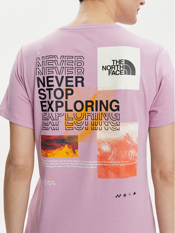 The North Face The North Face Funkčné tričko Foundation Mountain NF0A882V Ružová Regular Fit