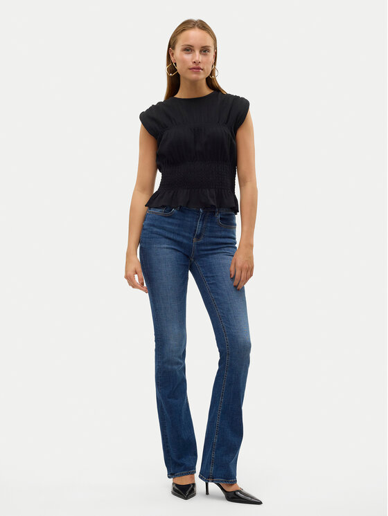 Vero Moda Vero Moda Jeansy Flash 10310511 Granatowy Flared Fit