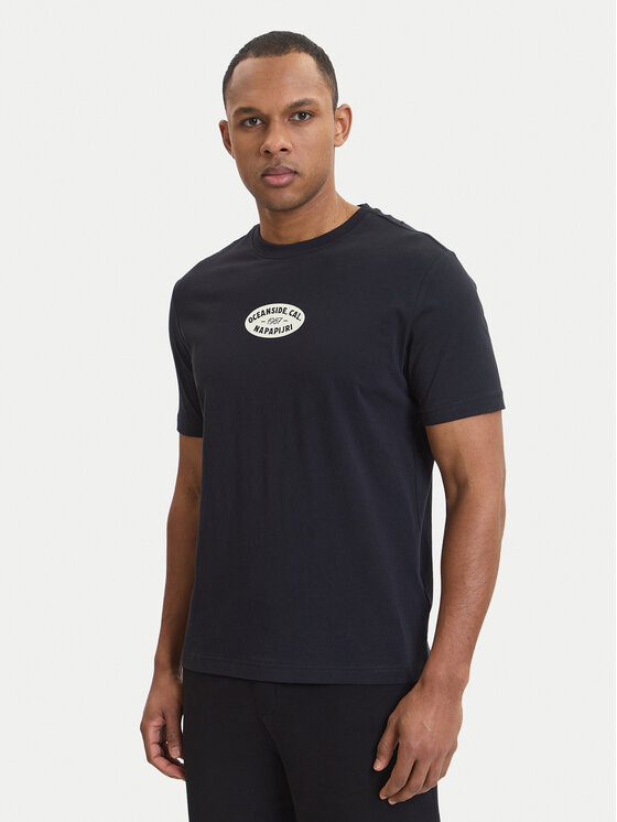 Napapijri Napapijri Tricou S-Flint NP0A4FZZ Negru Regular Fit