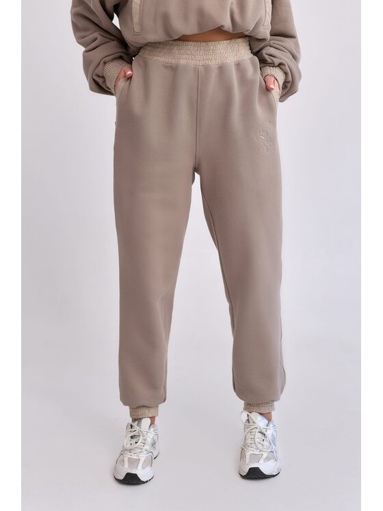 MANDRAGORA MANDRAGORA Spodnie dresowe Lantre Beżowy Jogger Fit