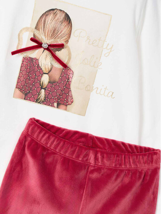 Mayoral Mayoral Set Bluse und Leggings 4705 Rot Regular Fit