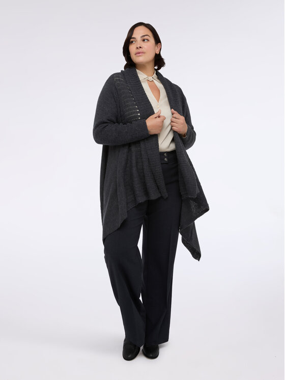 Fiorella Rubino Fiorella Rubino Cardigan M564L008321N023 Grigio A-Line Fit