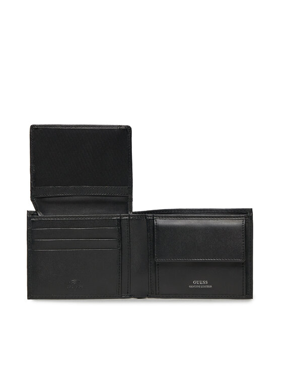 Guess Guess Голям мъжки портфейл SMCSLE LEA24 Черен