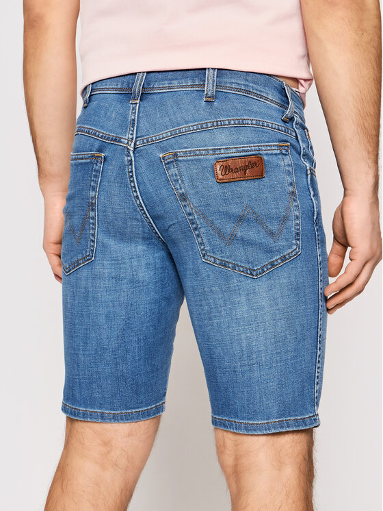 Wrangler Wrangler Szorty jeansowe Texas W11CQ187W 112126019 Niebieski Slim Fit