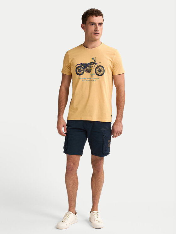 Petrol Industries Petrol Industries T-Shirt M-1050-TSR707 Žlutá Regular Fit