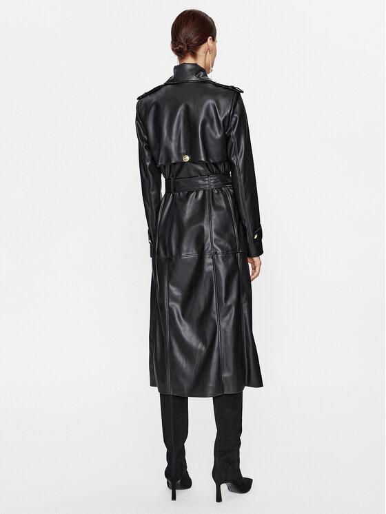 Babylon Babylon Демісезонний плащ T_EL0200 Чорний Regular Fit