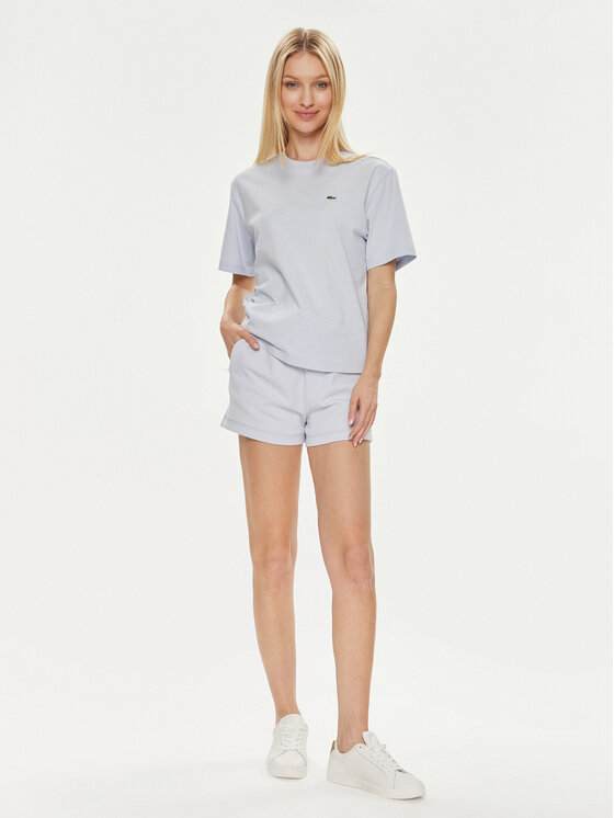 Lacoste Lacoste T-krekls TF7215 Gaiši zils Loose Fit