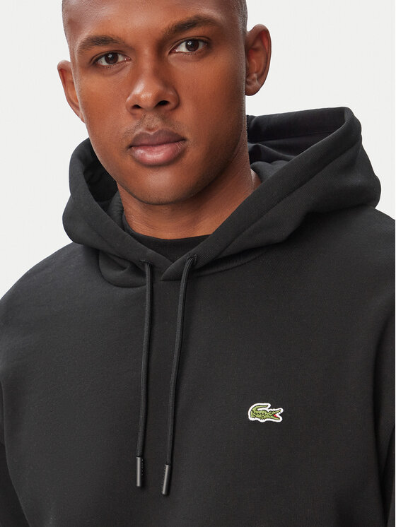 Lacoste Lacoste Džemperis ar kapuci SH8863 Melns Relaxed Fit