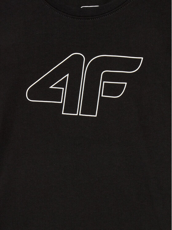 4F 4F T-Shirt 4FJWMM00TTSHF1803 Czarny Regular Fit