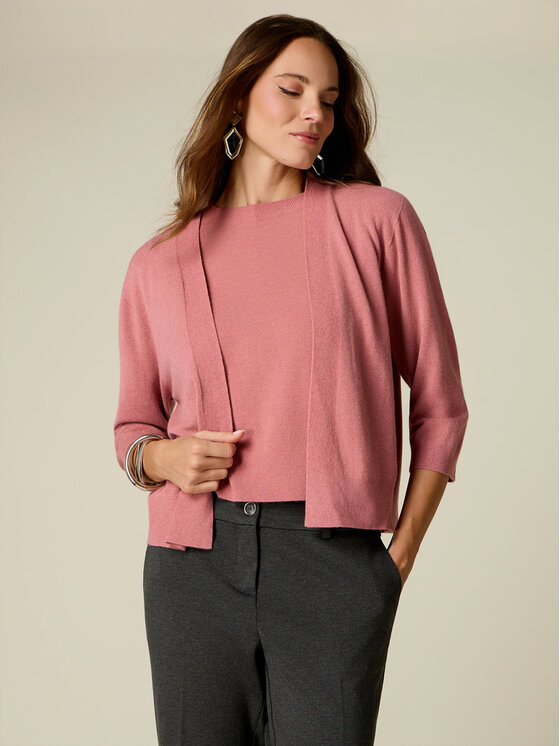 Oltre Oltre Sweter M293E102207N006 Różowy Regular Fit