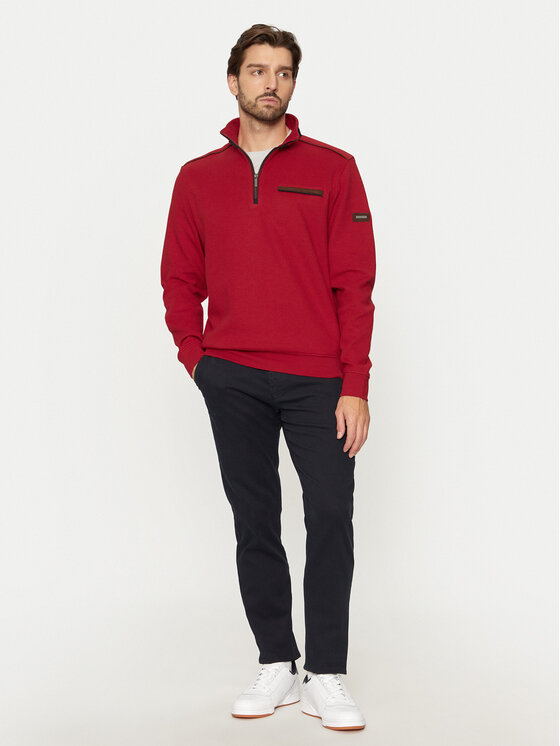 Bugatti Bugatti Felpa 8500 65050B Rosso Regular Fit