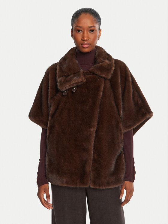 PINKO PINKO Шуба Comodino 103837 A2PI Коричневий Regular Fit