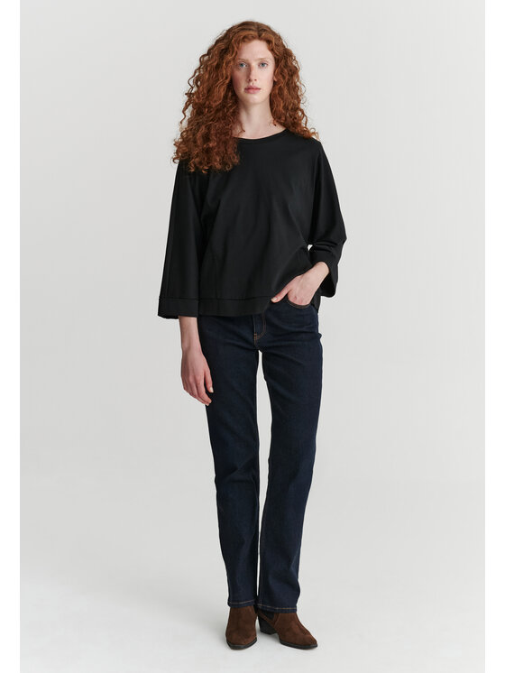 TATUUM TATUUM Bluzka ULEN Czarny Loose Fit