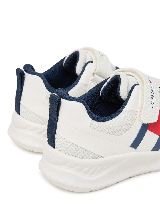 Tommy Hilfiger Tommy Hilfiger Sneakers Flag Low Cut Lace-Up/Velcro T1X9-34369-1843 M Bianco