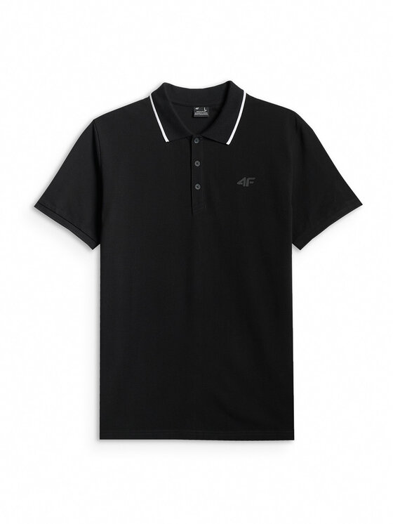 4F 4F Polo NOS Czarny Regular Fit