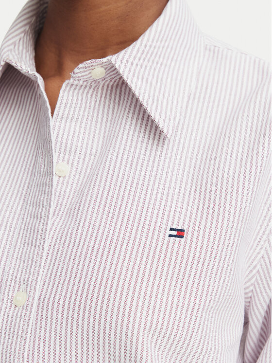 Tommy Hilfiger Tommy Hilfiger Marškiniai WW0WW46111 Tamsiai rožinė Relaxed Fit